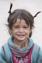 Beggar girl in Leh, India