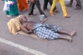 Beggar in india Royalty Free Stock Photo