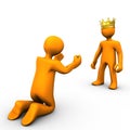 Beggar and King Royalty Free Stock Photo