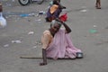 Beggar lady at Velankanni