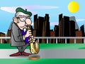 Beggar saxophonist