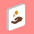 beggar Simple vector icon. Illustration symbol design template for web mobile UI element. Perfect color isometric pictogram on 3d