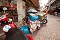 Beggar on the street in Chinatown Bangkok.