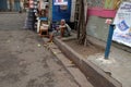 Beggars in front of Sree Sree Chanua Probhu Temple in Kolkata