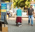 Beggars in the street in everyday life