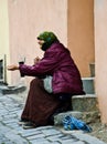 Begger in Romania. Royalty Free Stock Photo