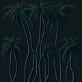 Begin by sketching out the basic composition of your scene. This includes the palm trees, the beach, and the ocean. You can use a