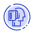 Begin, Start From Scratch, List, Note, Start Blue Dotted Line Line Icon