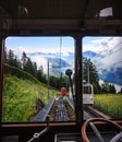 Begin your journey and discover switzerland with famous traditional locomotive swiss railway train, wander through beautiful swiss
