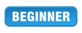 beginner button. beginner square 3d push button.