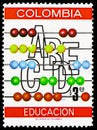 Beginning of the alphabet, kids abacus, Education serie, circa 1977