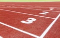 The beginning of the athletics track