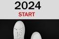 Beginning of 2024. Conceptual photo of New Year 2024