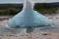 The beginning of the ejection of the geyser Strokkur Royalty Free Stock Photo