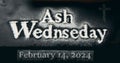 an ash wednesday 2024 date icon made of black ashes Royalty Free Stock Photo
