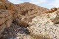 The beginning of the tourist route of the gorge Wadi Al Ghuwayr or An Nakhil and the wadi Al Dathneh near Amman in Jordan