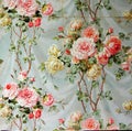 Original textile fabric ornament of the Modern style. Crock is hand-painted with gouache. Royalty Free Stock Photo