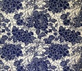 Original textile fabric ornament of the Modern style. Crock is hand-painted with gouache. Royalty Free Stock Photo