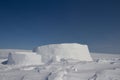 The beginnings of an igloo, a snow shelter from the harsh winter elements.