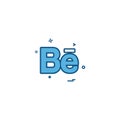 Behance icon design vector