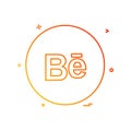 Behance icon design vector