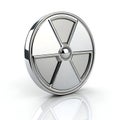 Behance Metallic Icon 3D Rendering Transparent