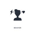 Behavior icon. simple element illustration. isolated trendy filled behavior icon on white background. can be used for web, mobile