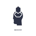 behavior icon on white background. Simple element illustration from marketing concept Royalty Free Stock Photo