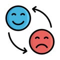 Behavior patterns happiness Vector Icon which can easily modify