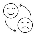 Behavior patterns happiness Vector Icon which can easily modify