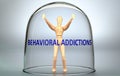 Behavioral addictions can separate a person from the world and lock in an isolation that limits - pictured as a human figure