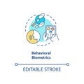 Behavioral biometrics concept icon