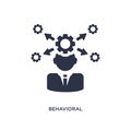 behavioral competency icon on white background. Simple element illustration from human resources concept