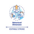 Behavioral dimension concept icon