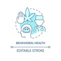 Behavioral health turquoise concept icon