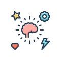 Color illustration icon for Behavioral, observable and solution