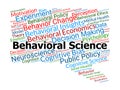 Behavioral Science Word Cloud. Composition Of Terms Related To Human Decision Making, Cognitive Processes, Emotions, Motivation, Royalty Free Stock Photo