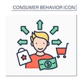 Behavioral segmentation color icon