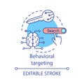 Behavioral targeting concept icon