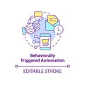 Behaviorally triggered automation concept icon Royalty Free Stock Photo