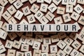 BEHAVIOUR word written on wood block Royalty Free Stock Photo