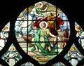 Beheading of John the Baptist, stained glass, St Severin church, Paris