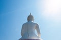 Behind of big budha with blue sky Royalty Free Stock Photo