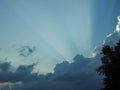 Behind this big cloud of rain and storm, the sun seems to want to return