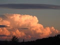 Behind this big cloud of rain and storm, the sun seems to want to return