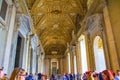 Tourists sightseeing St. Peter`s Basilica narthex Vatican Royalty Free Stock Photo
