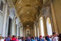 Tourists sightseeing St. Peter`s Basilica narthex Vatican Royalty Free Stock Photo