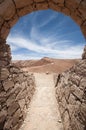 Behind the gate - Pukara de Quitor Royalty Free Stock Photo