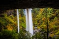 Behind North Falls Cavern, Silver Falls State Park, Oregon Royalty Free Stock Photo