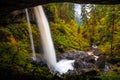 Behind North Falls Cavern, Silver Falls State Park, Oregon Royalty Free Stock Photo